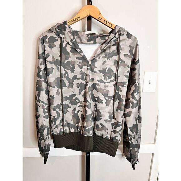 Ramy Brook Pullover Camp Print Hoodie Jacket - Picture 1 of 6